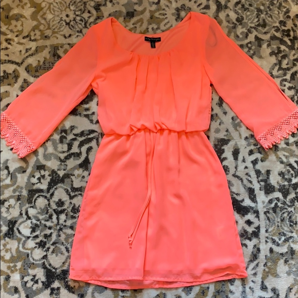 Hot pink mini dress